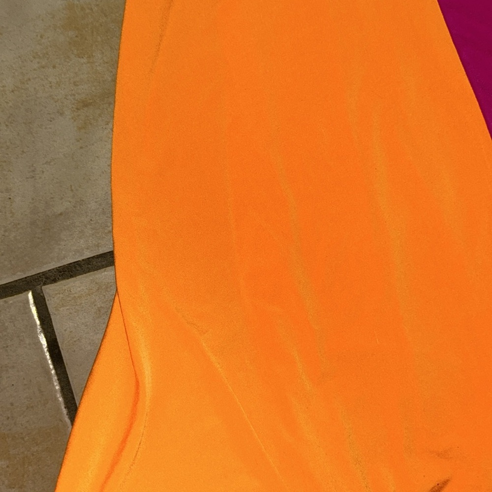 Cayro measures small Vibrant Pink and Orange Women's Dress - Picture 12 of 12
